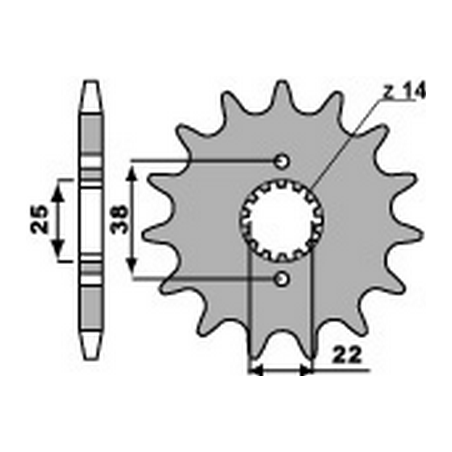 PBR Steel chain sprocket 530 728 46001380