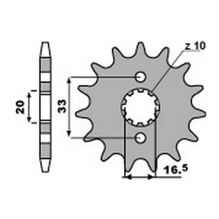 PBR Chain sprocket 520 46443013