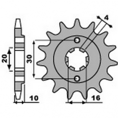 PBR Chain sprocket 520 46000067VAR