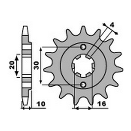 PBR Piñon para cadena 520 46000067VAR