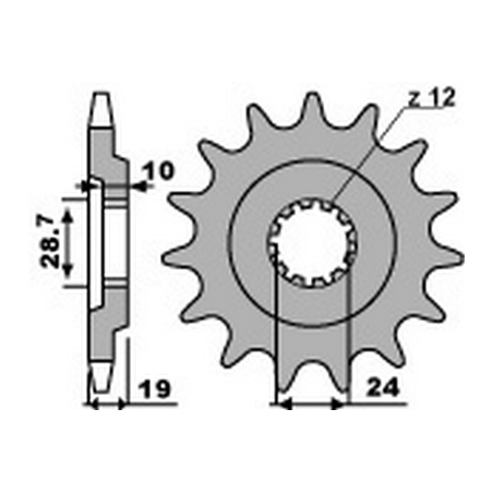 PBR Chain sprocket 530 46000072