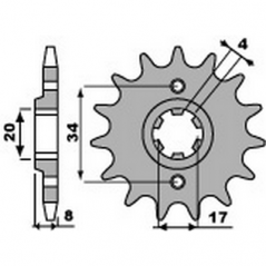 PBR Chain sprocket 520 46426714