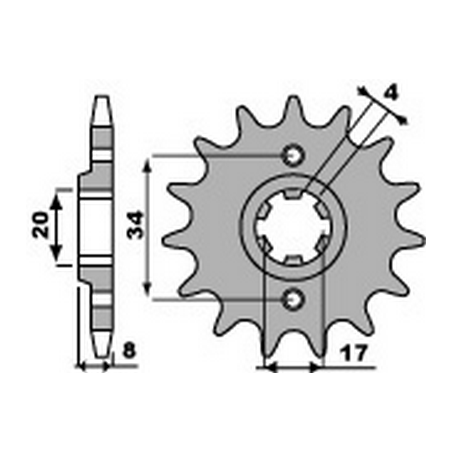 PBR Chain sprocket 520 46426714