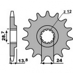 PBR Piñon para cadena 530 46000080