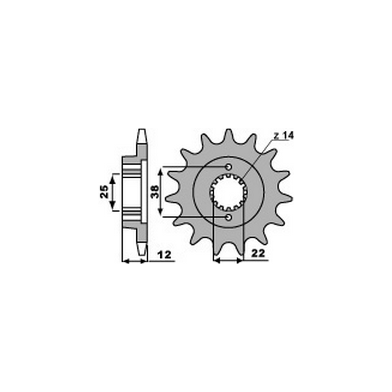 PBR Chain sprocket 520 46000083