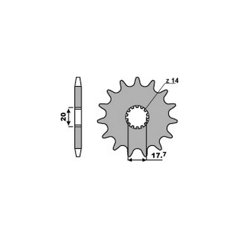 PBR Chain sprocket 428 46457714