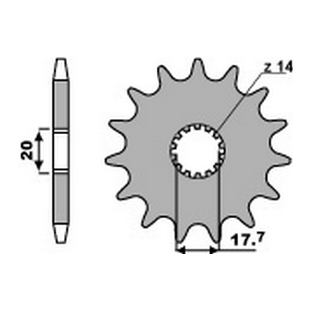 PBR Chain sprocket 428 46457714