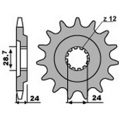 PBR Piñon para cadena 530 46000101