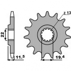 PBR Steel sproket 428 STANDARD 4101 46001421