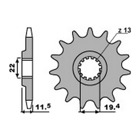 PBR Steel sproket 428 STANDARD 4101 46001421