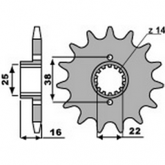 PBR Chain sprocket 525 46000126