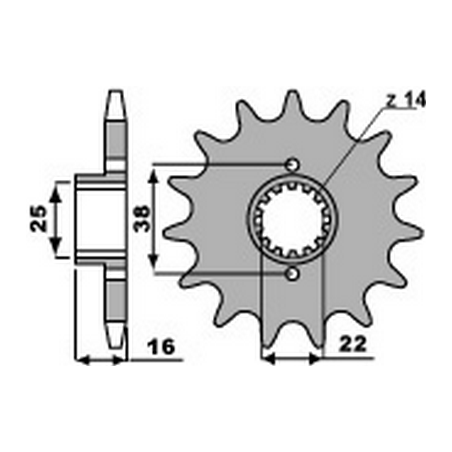 PBR Chain sprocket 525 46000126