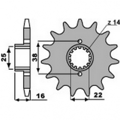 PBR Chain sprocket 520 46000199