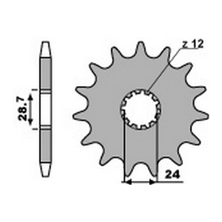 PBR Chain sprocket 530 46000167
