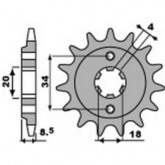 PBR Chain sprocket 520 46000150