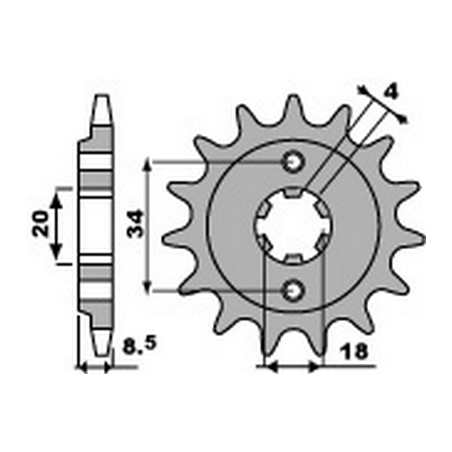 PBR Chain sprocket 520 46000150
