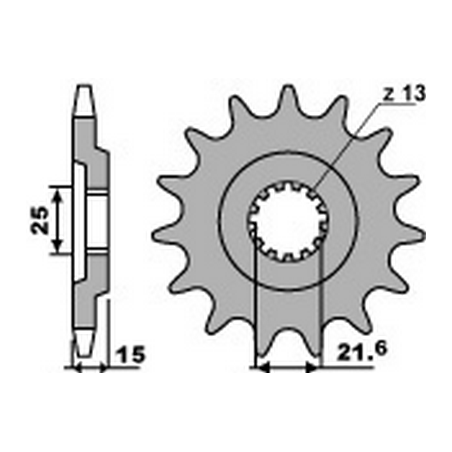 PBR Chain sprocket 630 46000166