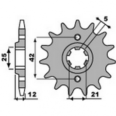 PBR Piñon para cadena 530 46000190VAR