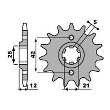 PBR Piñon para cadena 530 46000190VAR