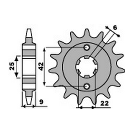 PBR Chain sprocket 520 46000198