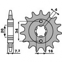 PBR Chain sprocket 520 STANDARD 46000208VAR