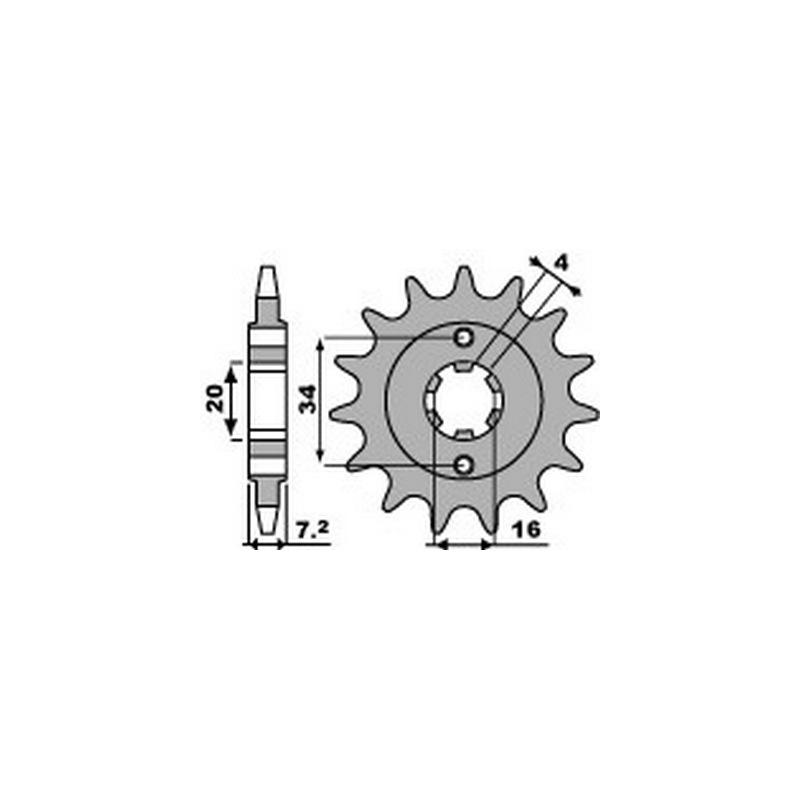 PBR Chain sprocket 520 STANDARD 46000208VAR
