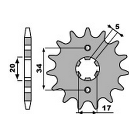 PBR Chain sprocket 428 46000215