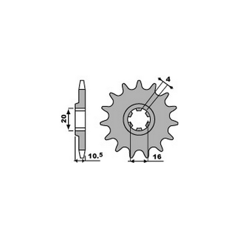 PBR Chain sprocket 428 46000218