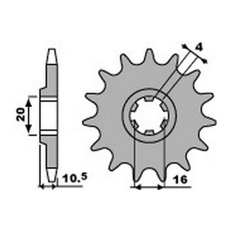 PBR Chain sprocket 428 46000218