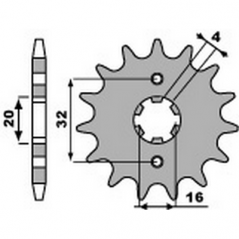 PBR Chain sprocket 428 46000233