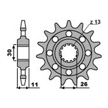 PBR Chain sprocket 520 46000235