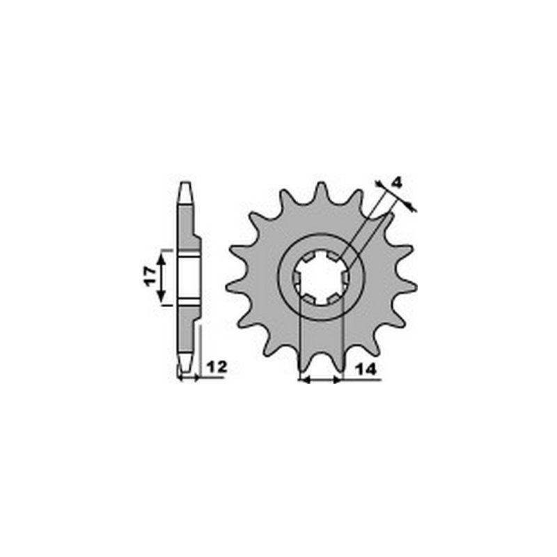 PBR Chain sprocket 428 STANDARD 46000237VAR