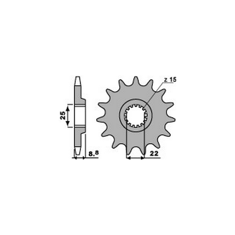 PBR Steel chain sprocket 520 46000240