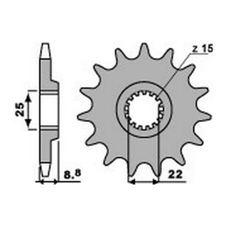 PBR Steel chain sprocket 520 46000240
