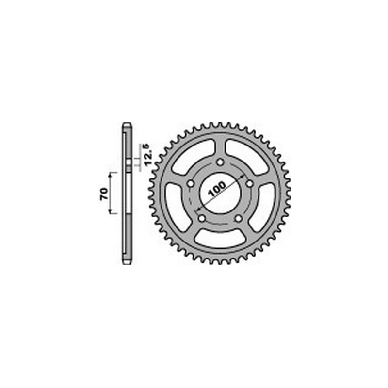 PBR Steel transmission plate crown 525 46000246