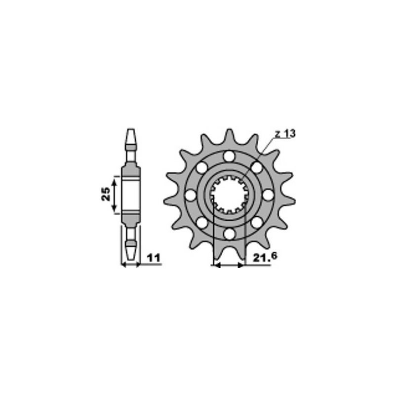 PBR Steel chain sprocket 520 STANDARD 2172 46217216
