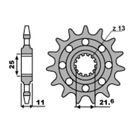 PBR Steel chain sprocket 520 STANDARD 2172 46217216