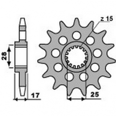 PBR Piñon para cadena de acero 525 STANDARD 2249 46000284