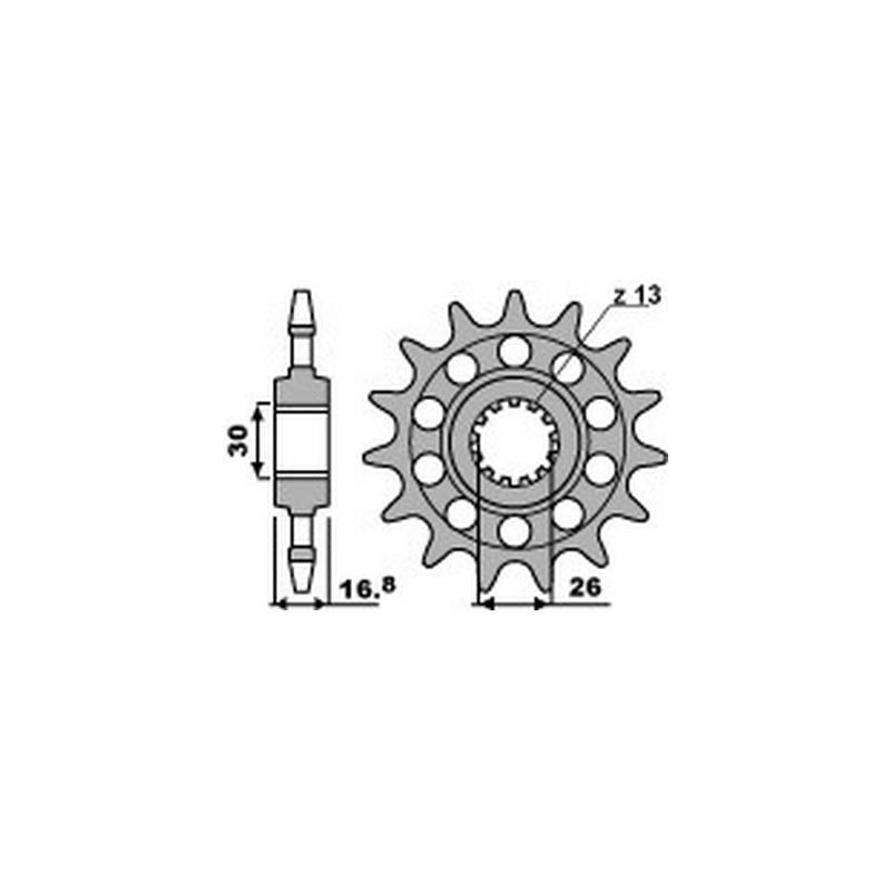 PBR Piñon para cadena 520 46000286VAR
