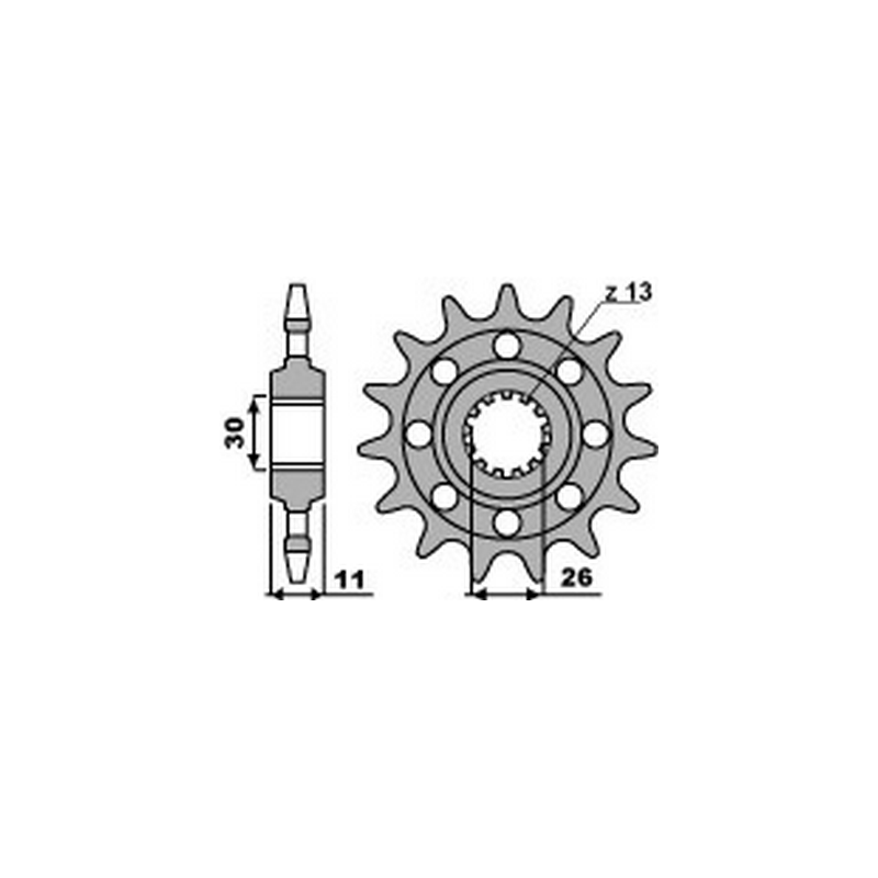 PBR Steel chain sprocket 520 46000371VAR