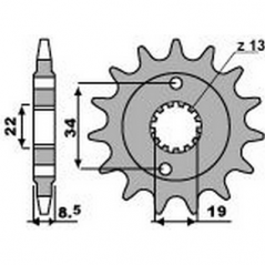 PBR Steel chain sprocket 520 2276 46001325