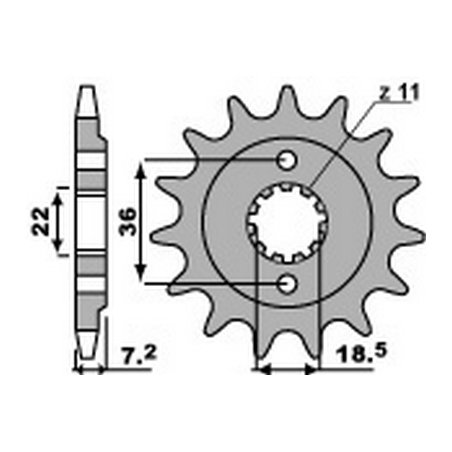 PBR Piñon para cadena 520 464206713