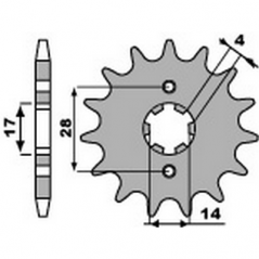 PBR Steel chain sprocket 428 2118 46001353VAR