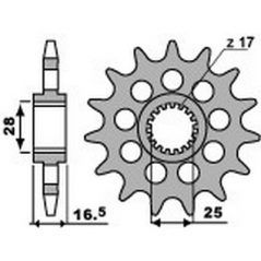PBR Piñon para cadena de acero 525 STANDARD 2309 46001429