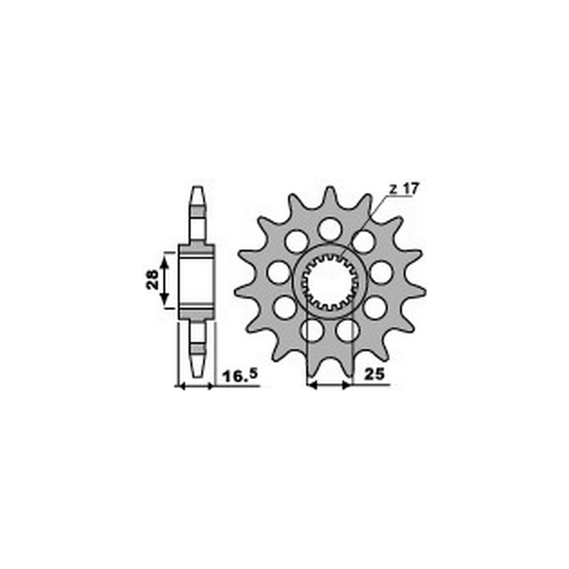 PBR Piñon para cadena de acero 525 STANDARD 2309 46001429