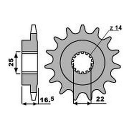 PBR Chain sprocket 525 46211415VAR