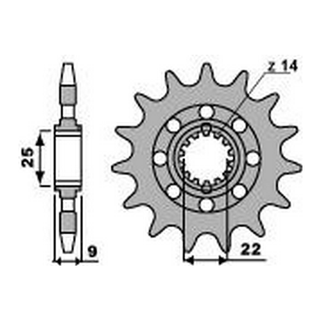 PBR Chain sprocket 525 46212916VAR