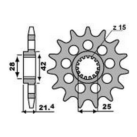 PBR Piñon para cadena 525 46215016VAR