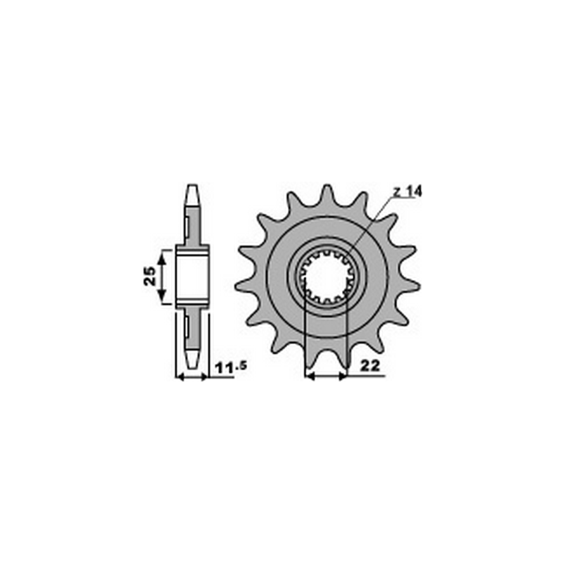 PBR Chain sprocket 520 46220714VAR