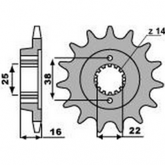 PBR Chain sprocket 525 46222215VAR